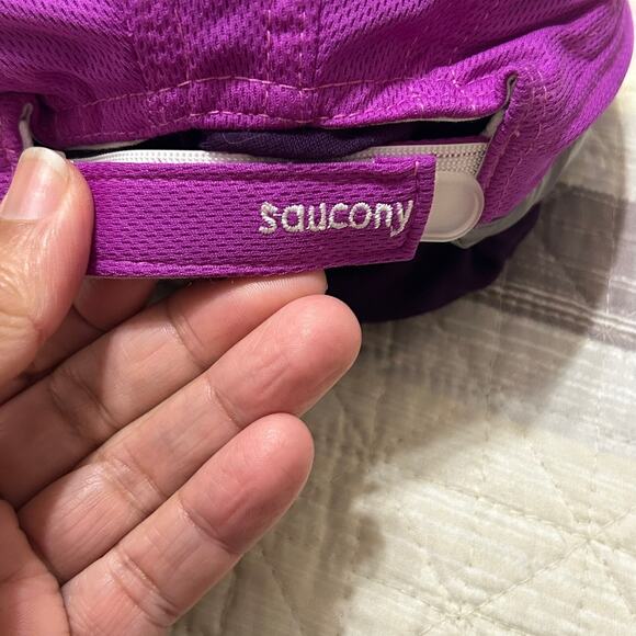 Saucony 5K Running Hat Unisex Adult Purple Strapback Packable Polyester OSFM - Picture 7 of 9